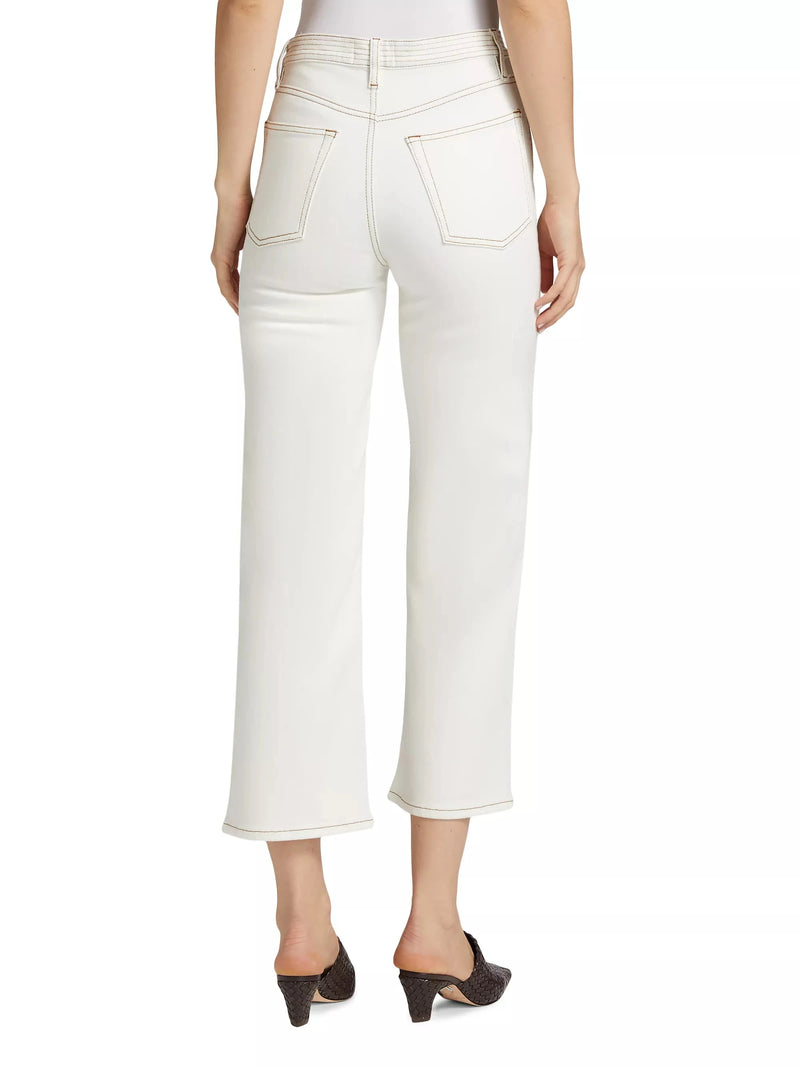 Trapunto Straight Jeans-Denim-Uniquities