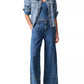 Arianna Cropped Palazzo Jeans-Denim-Uniquities