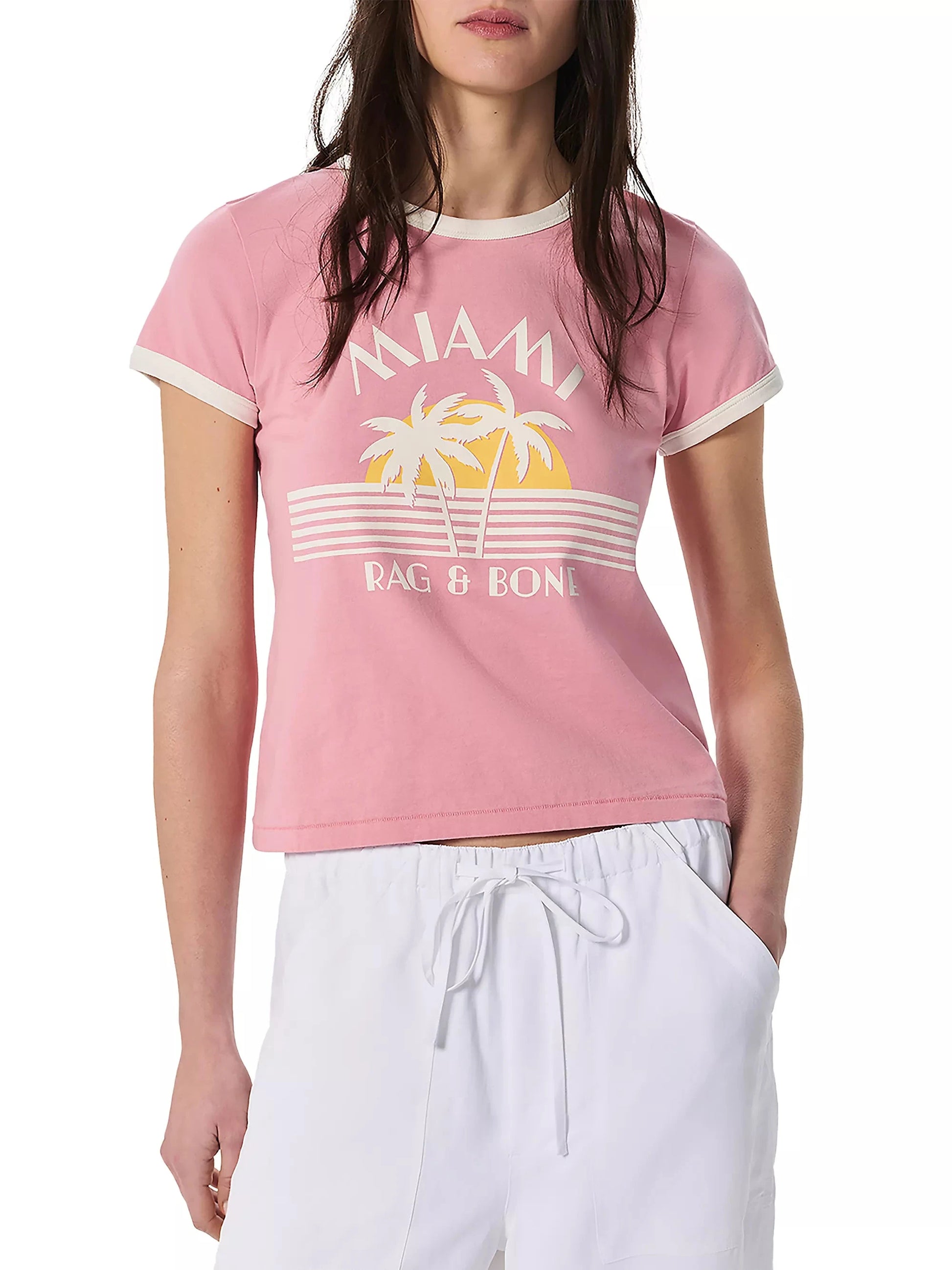 RB Miami Ringer Tee-Tee Shirts-Uniquities