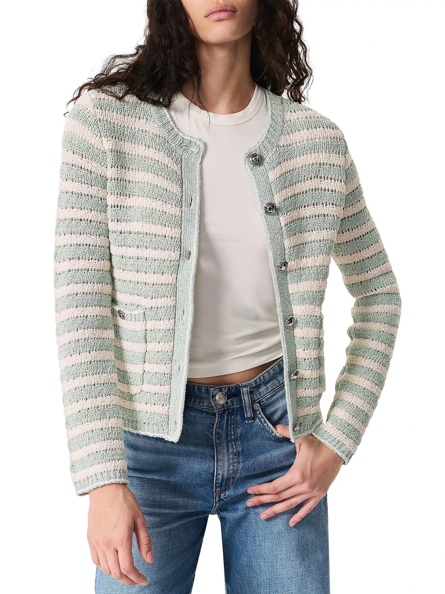 Jace Striped Lady Cardigan-Sweaters-Uniquities