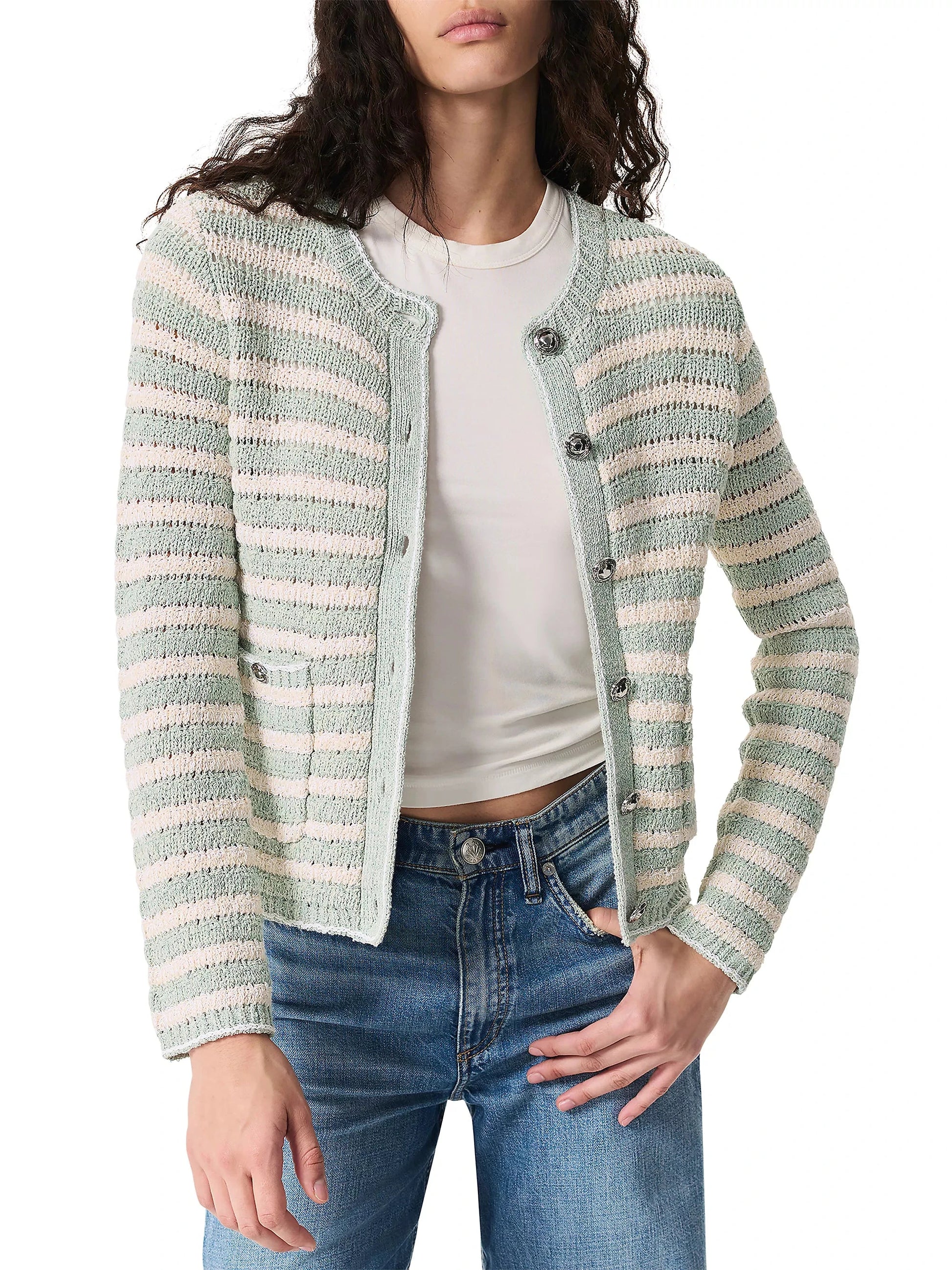 Jace Striped Lady Cardigan-Sweaters-Uniquities