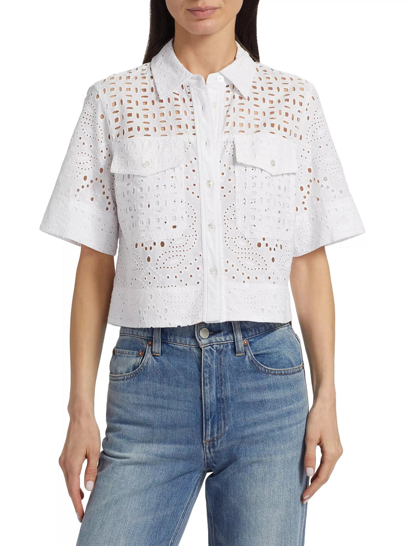 Spruce Eyelet Top-Tops/Blouses-Uniquities