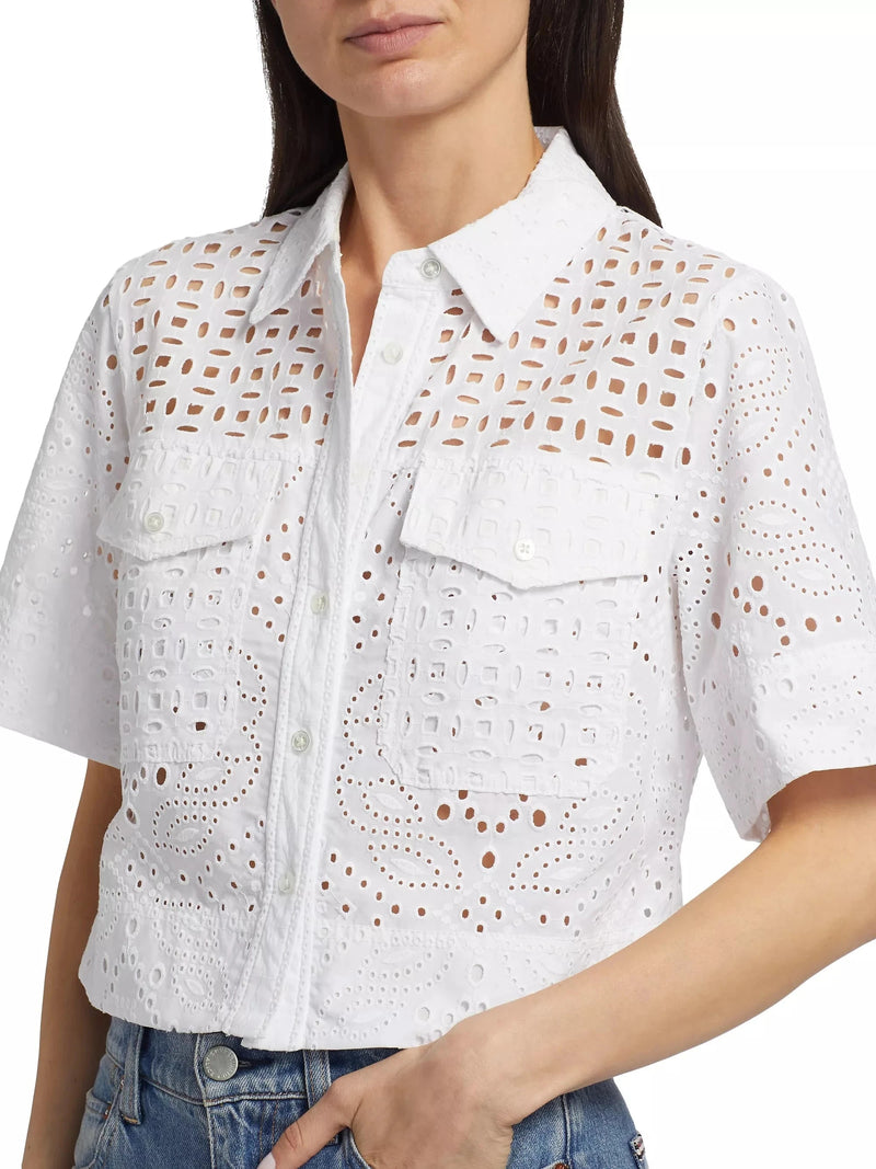 Spruce Eyelet Top-Tops/Blouses-Uniquities