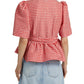Crinkled Taffeta Tie Blouse-Tops/Blouses-Uniquities