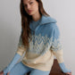 Hedda Fairisle Half Zip-Sweaters-Uniquities