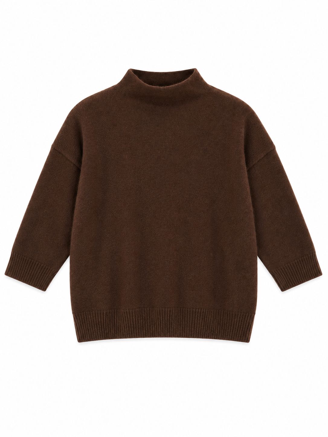 Rowan 3/4 Sleeve Mock Sweater-Sweaters-Uniquities