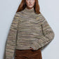 Space Dye Boxy Mock-Sweaters-Uniquities