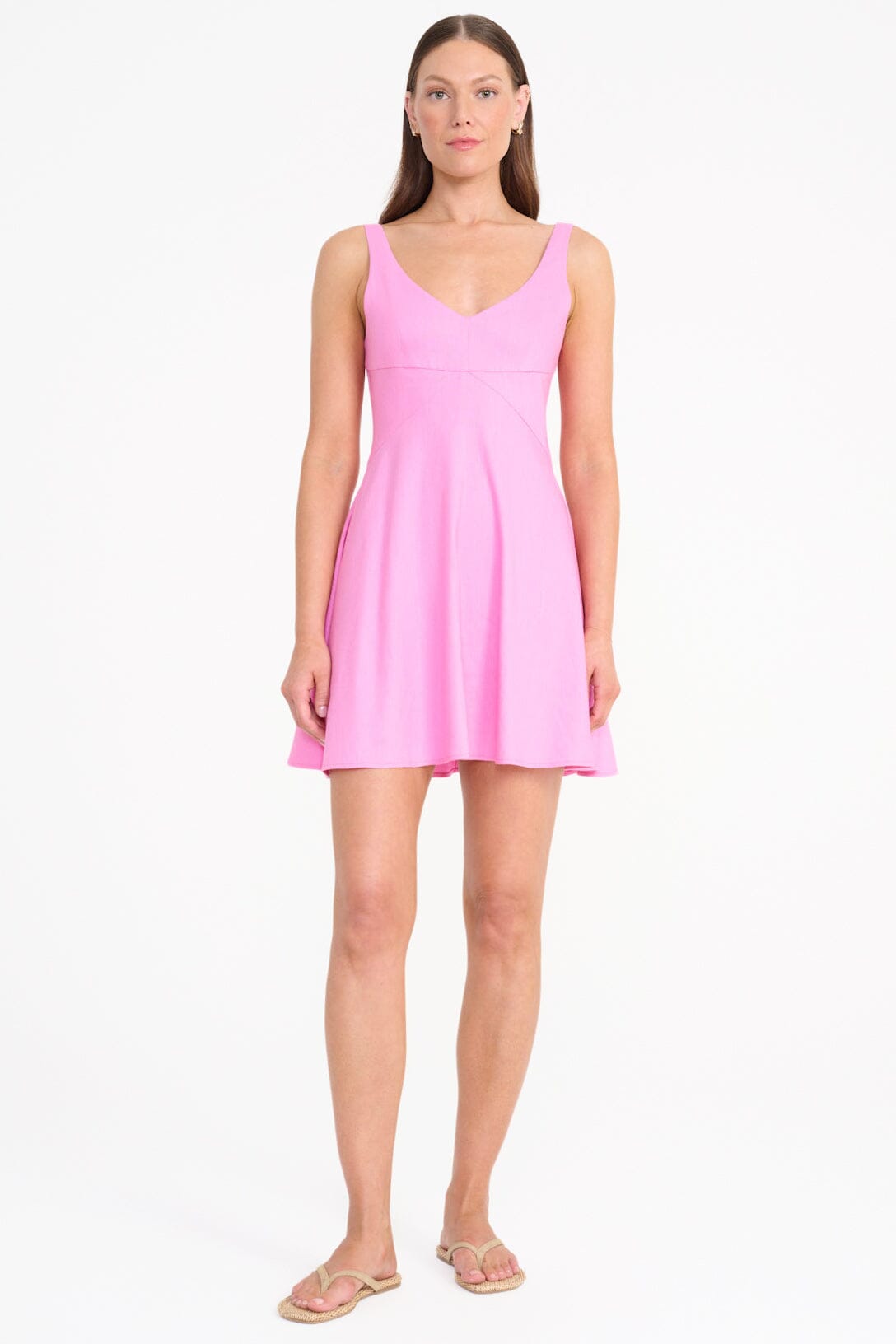 Madison Linen Mini Dress-Dresses-Uniquities