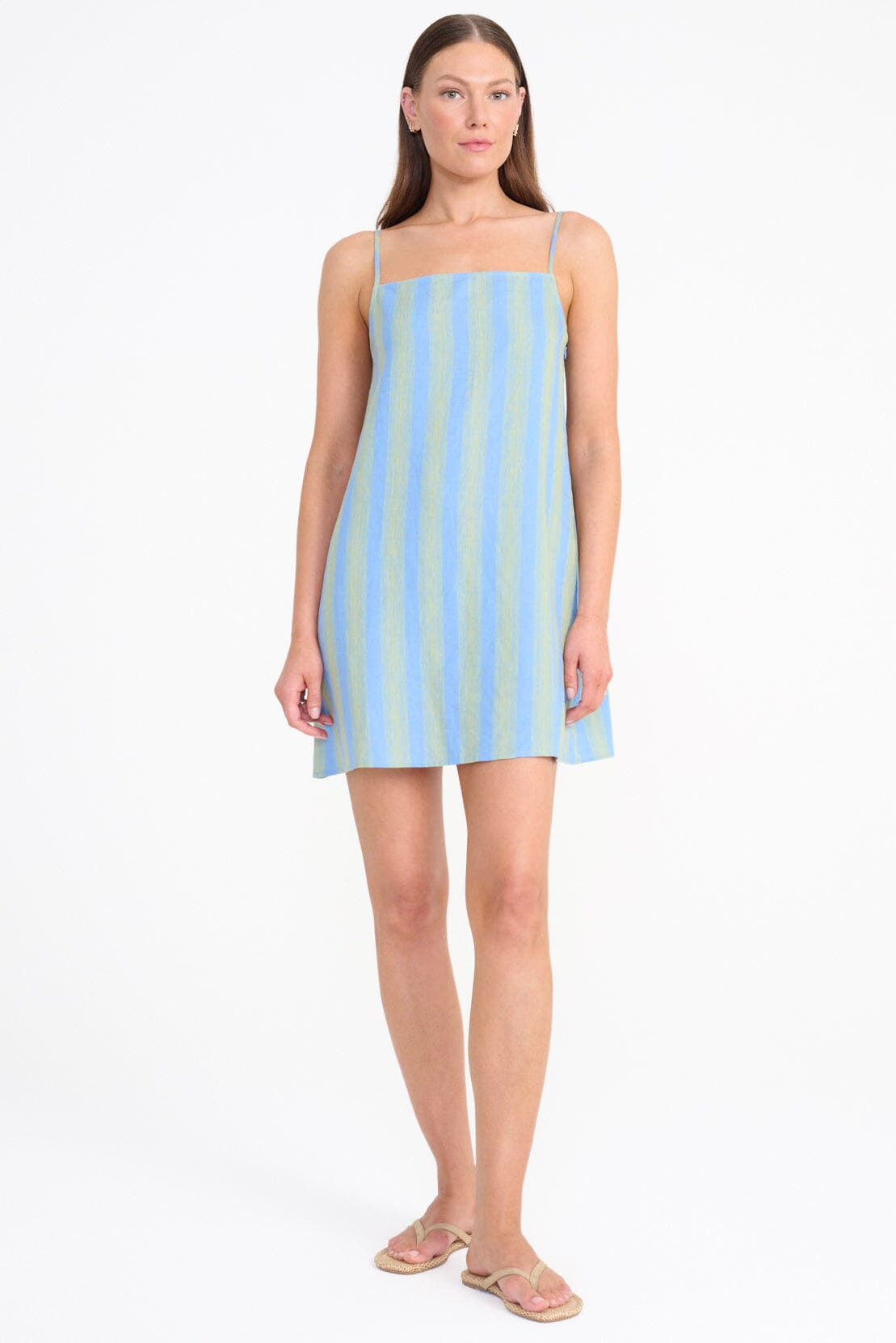 Laura Linen Mini Dress-Dresses-Uniquities