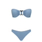 Echo Knot Trim Bandeau Bikini-Swimwear-Uniquities