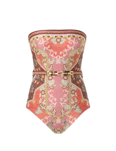 Wylie Belted Bandeau One Piece-Swimwear-Uniquities