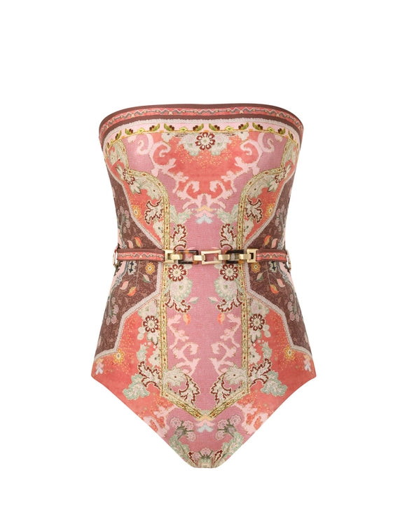 Wylie Belted Bandeau One Piece-Swimwear-Uniquities