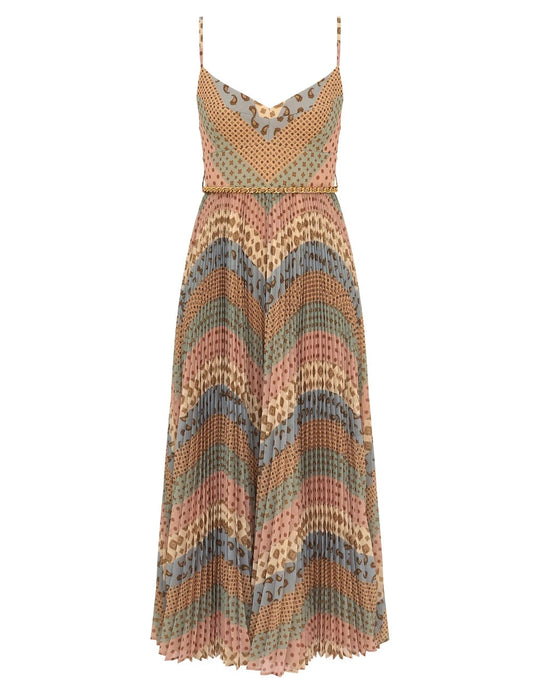Sunray Pleated Picnic Dress-Dresses-Uniquities