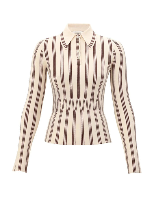 Valiant Striped Polo-Tops/Blouses-Uniquities