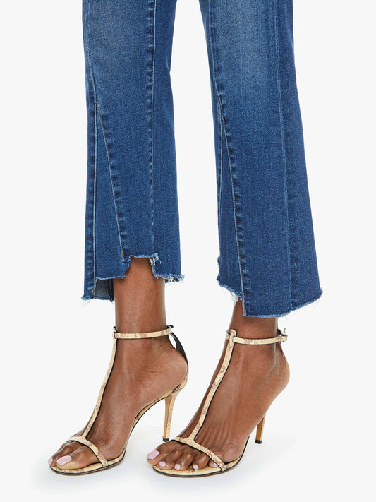The Insider Crop Pointy Fray Jeans-Denim-Uniquities