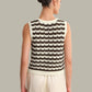 Isla Striped Button Front Vest-Tops/Blouses-Uniquities