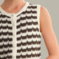 Isla Striped Button Front Vest-Tops/Blouses-Uniquities
