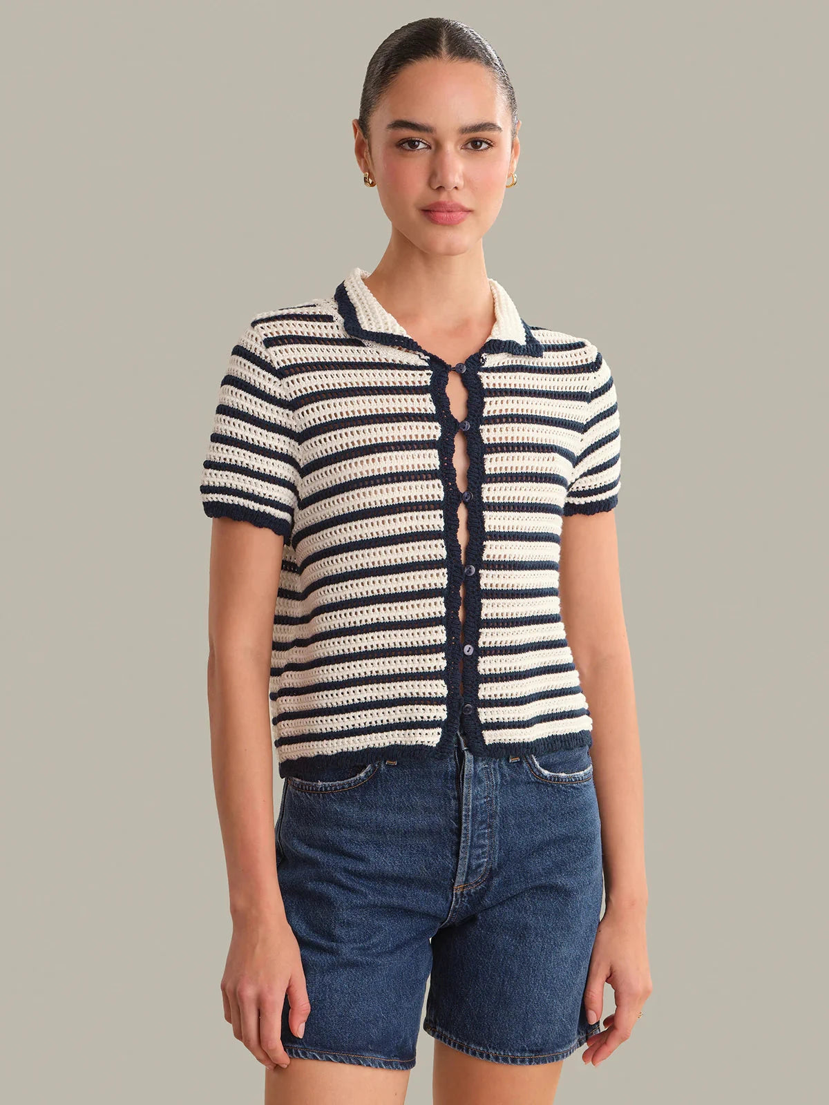 Leilani Collared Cardigan-Tops/Blouses-Uniquities