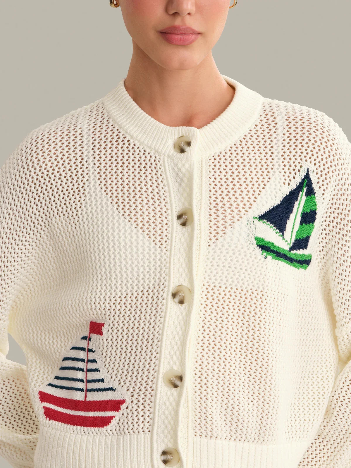 Tide Mesh Cardigan-Sweaters-Uniquities