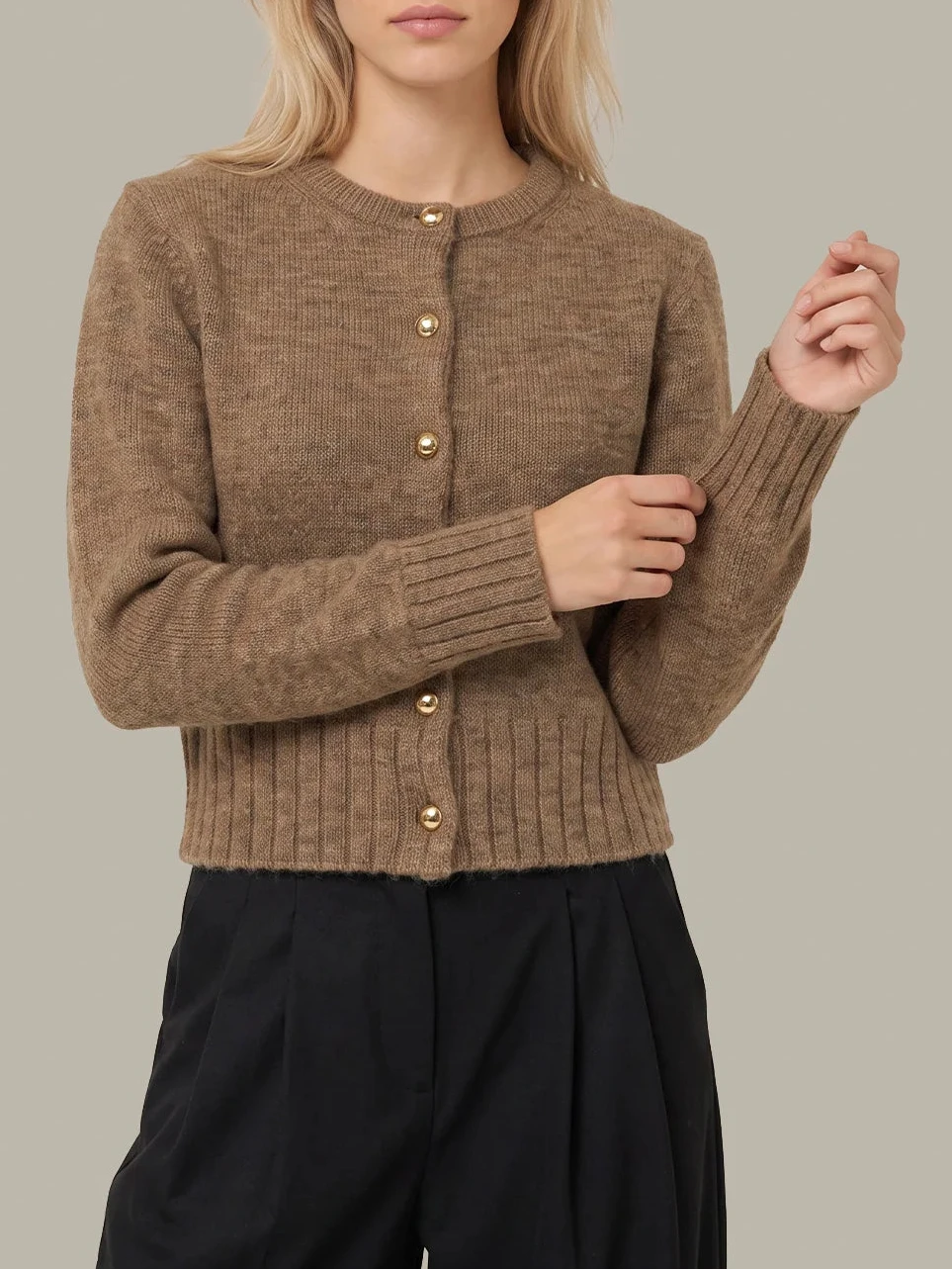 James Fuzzy Crew Cardigan by 525 America - Image 3