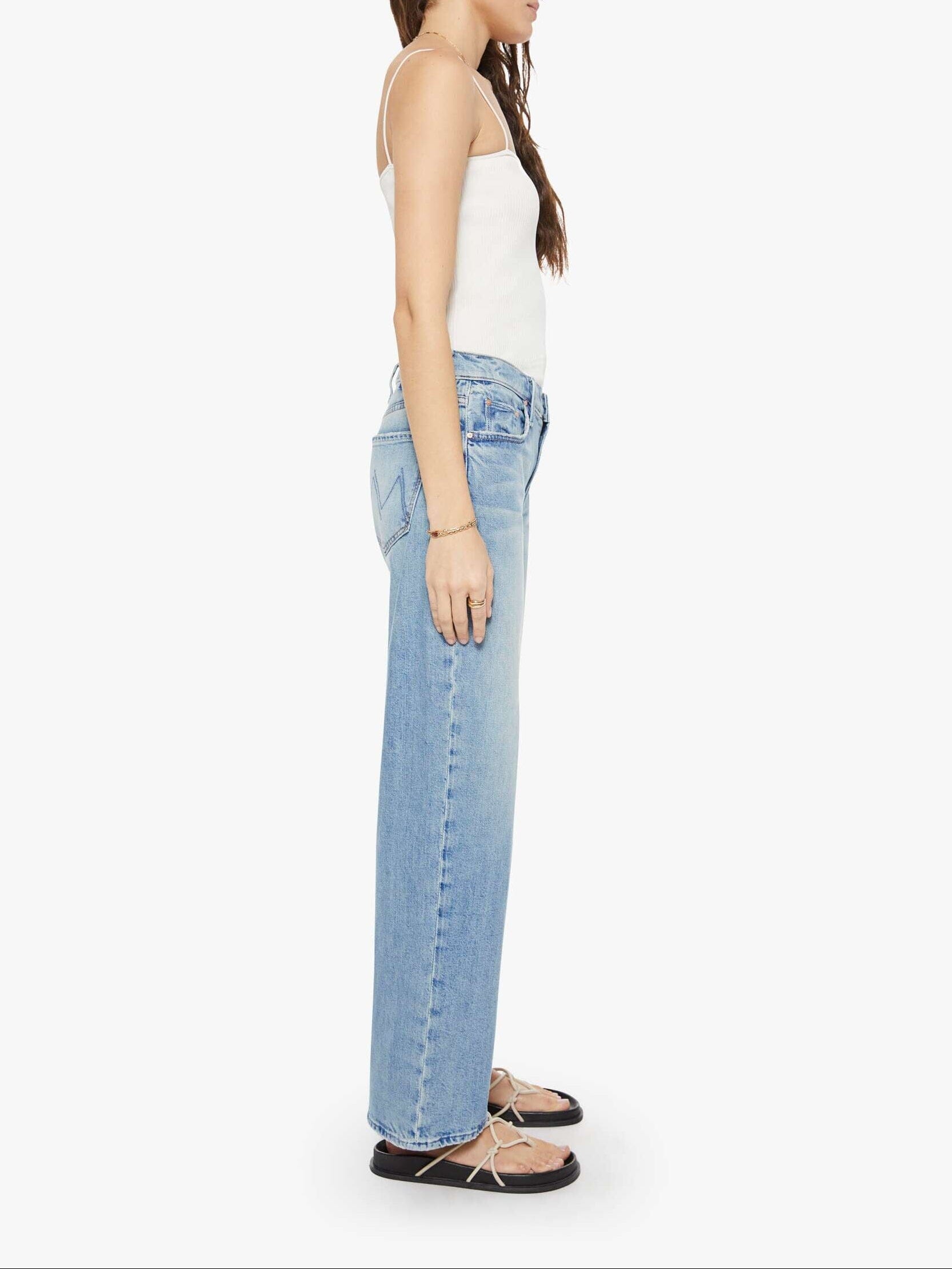 The Mid Rise Zip Rambler Skimp Jeans-Denim-Uniquities