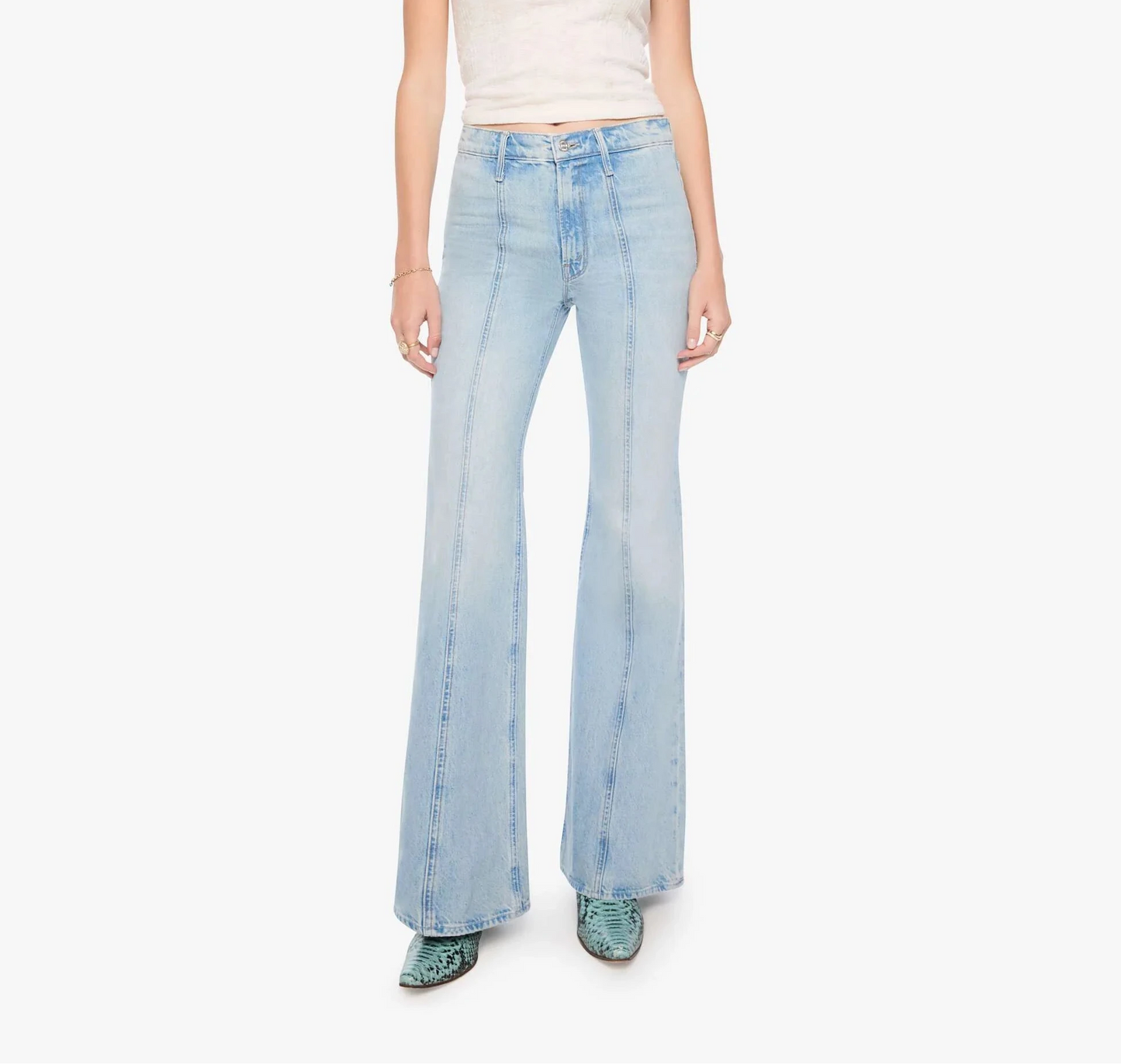 Seamed Doozy Heel Denim Mother 