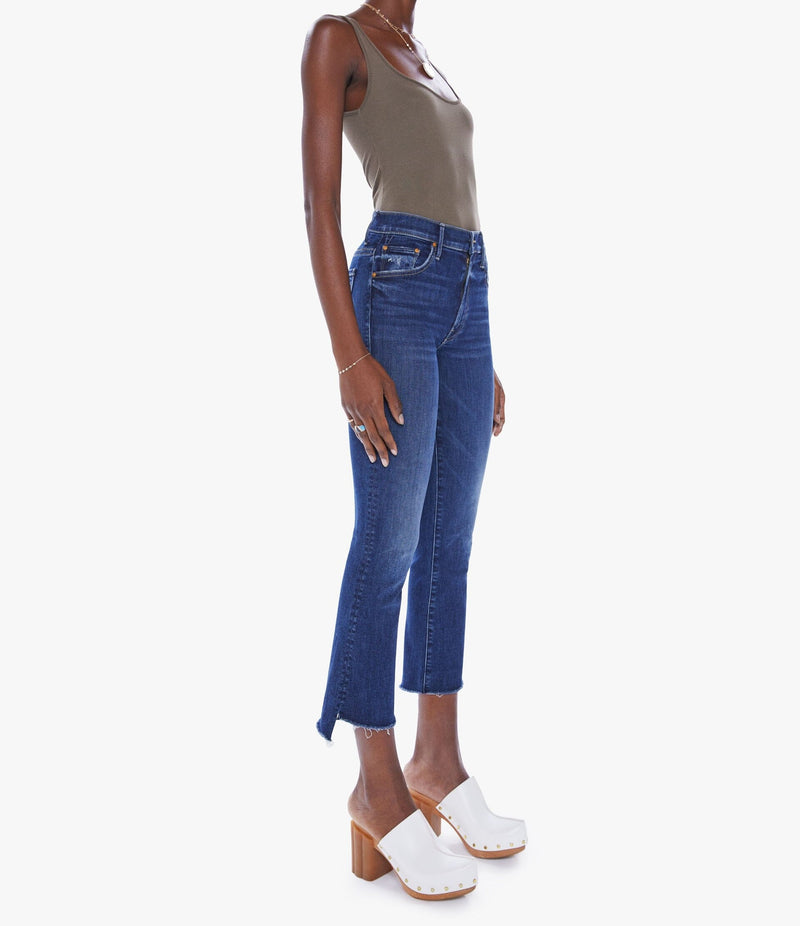 Insider Crop Step Fray Teaming Up-Denim-Uniquities