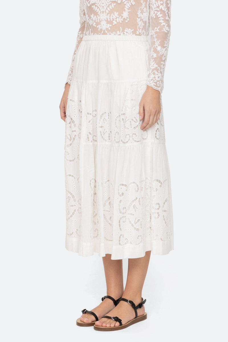 Dahlia Eyelet Skirt-Bottoms-Uniquities