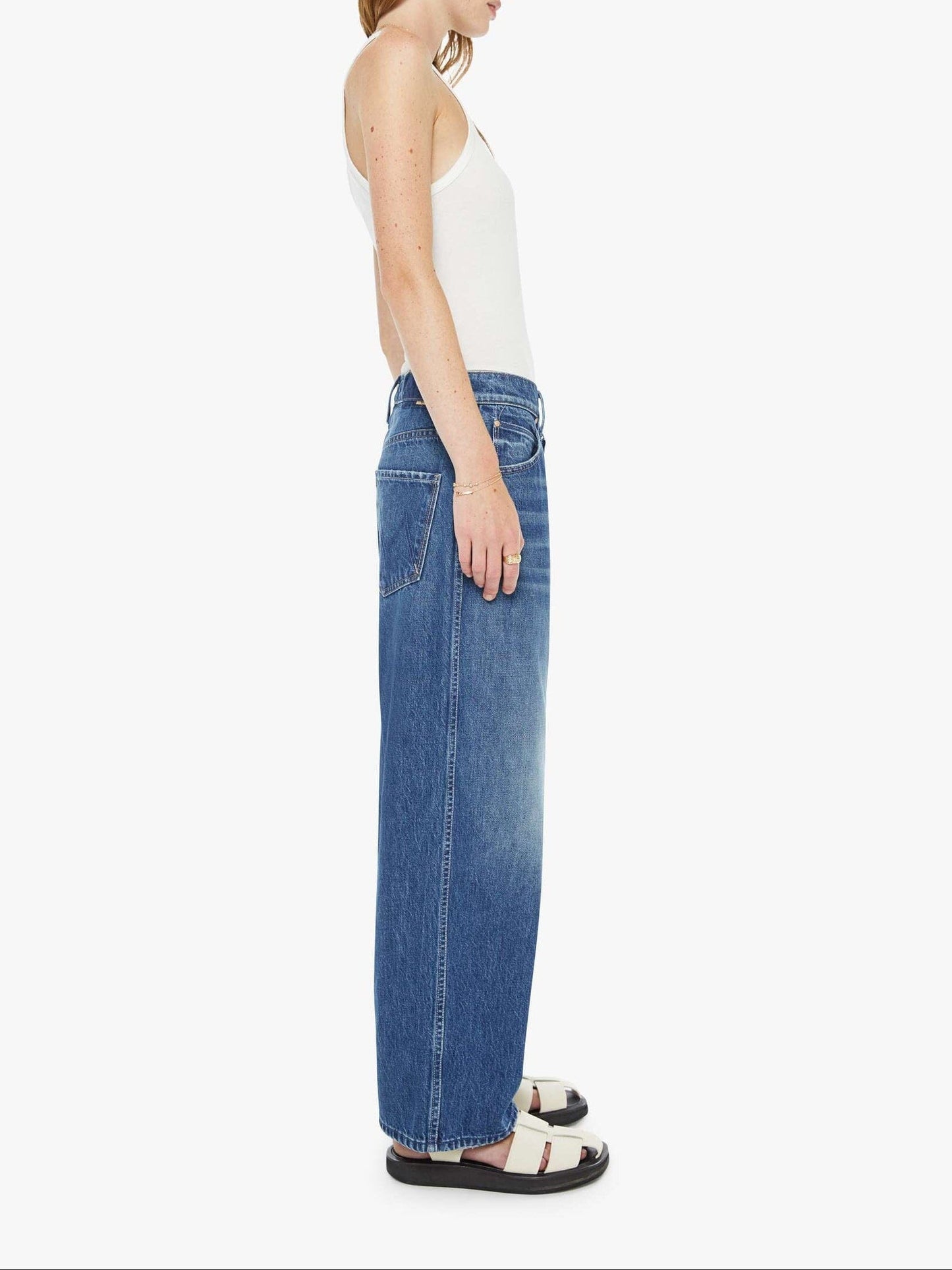 The Delinquent Button Ankle Jeans-Denim-Uniquities