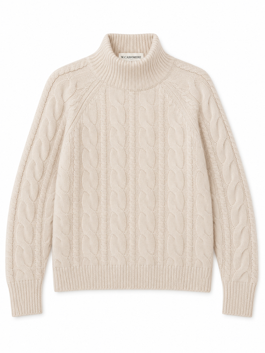 Juno Mock Neck Cable Knit