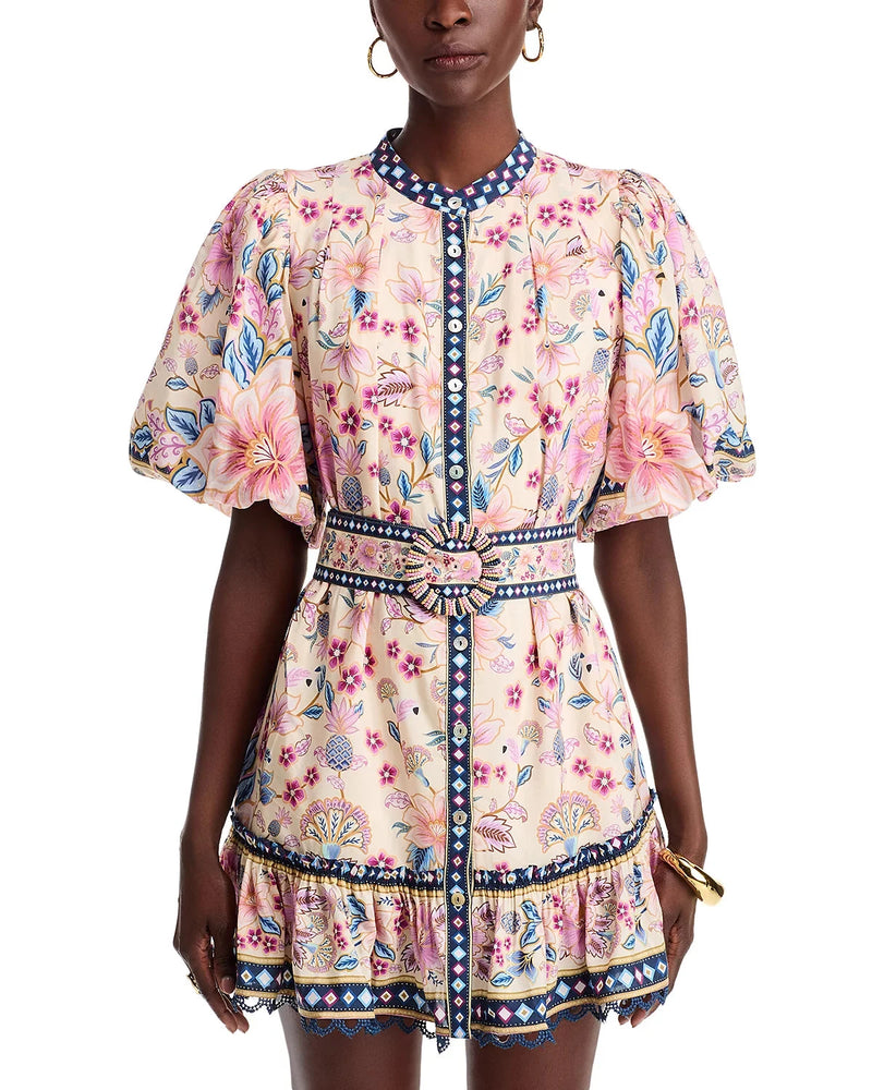 Superbloom Tapestry Mini Dress-Dresses-Uniquities