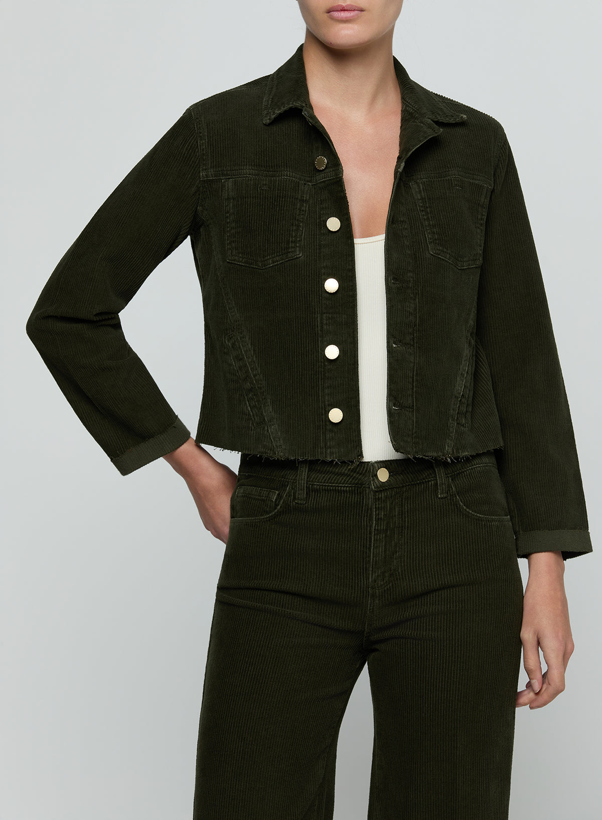 Janelle Slim Raw Jacket