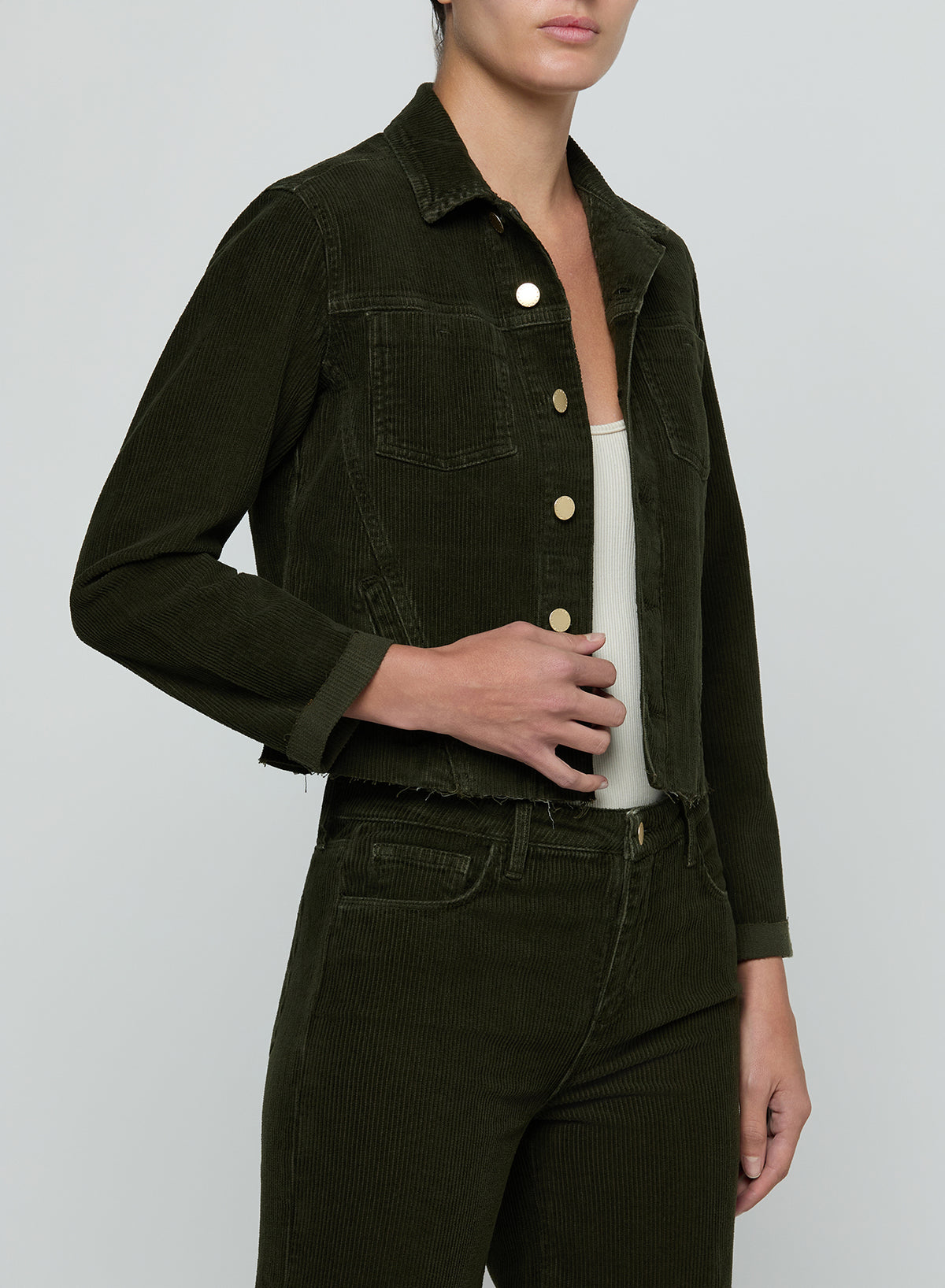 Janelle Slim Raw Jacket