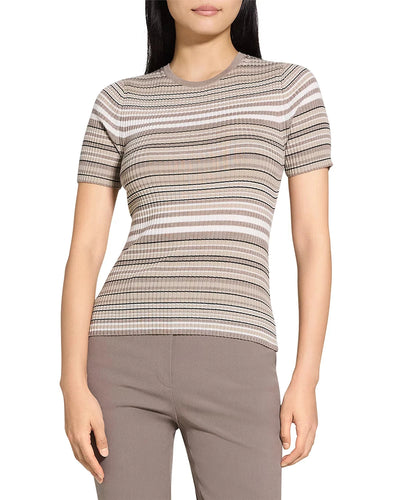 Rib Stripe Tee-Tee Shirts-Uniquities