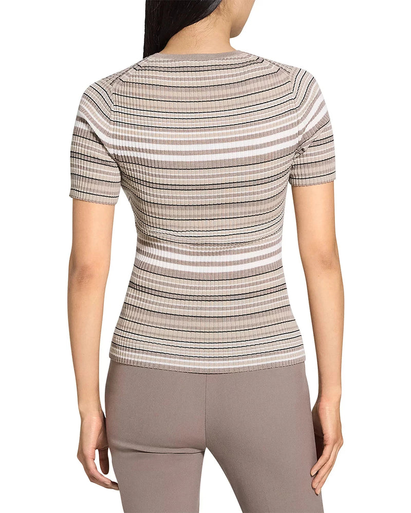 Rib Stripe Tee-Tee Shirts-Uniquities