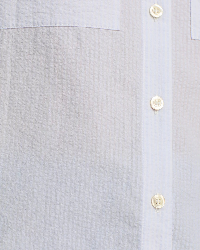 Seersucker Leisure Shirt-Tops/Blouses-Uniquities