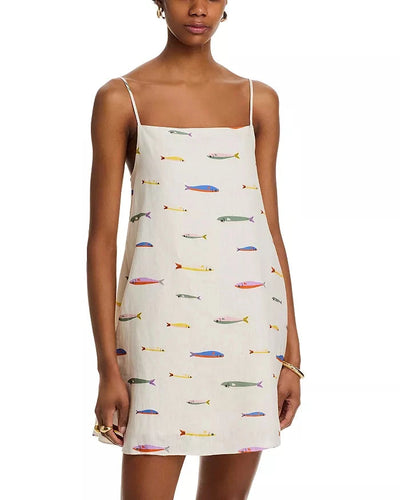 Laura Linen Mini Dress-Dresses-Uniquities