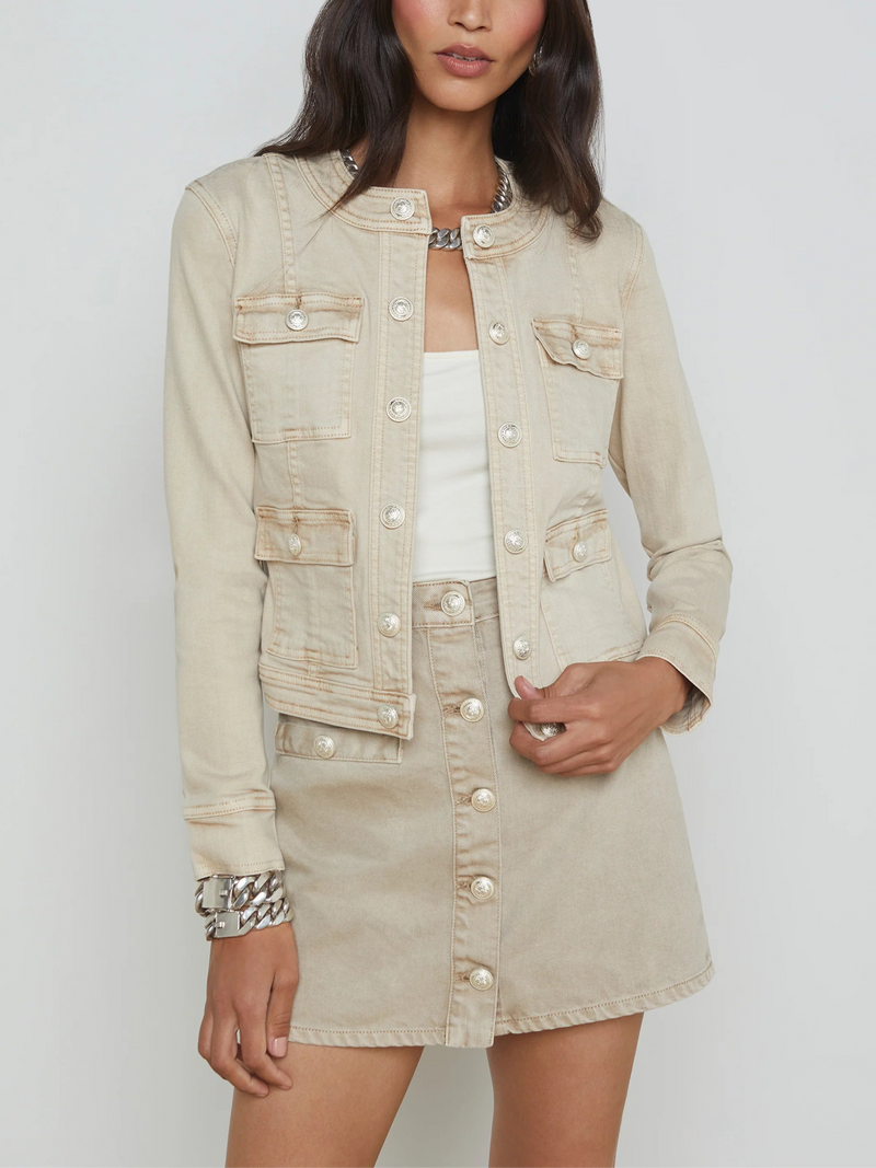 Yari Collarless Jacket-Jackets-Uniquities
