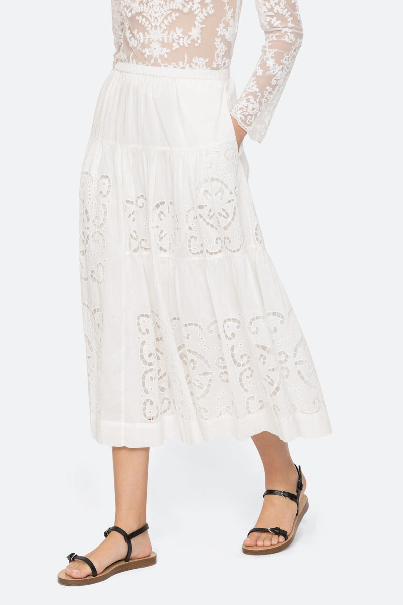 Dahlia Eyelet Skirt-Bottoms-Uniquities