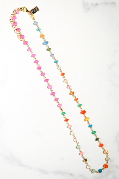 Neon Rainbow Opal Necklace-Jewelry-Uniquities