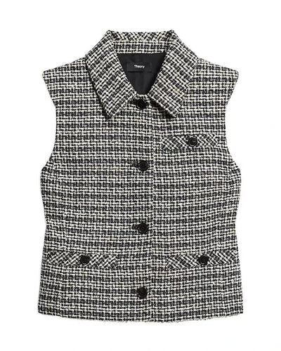 Stripe Tweed Vest-Tops/Blouses-Uniquities