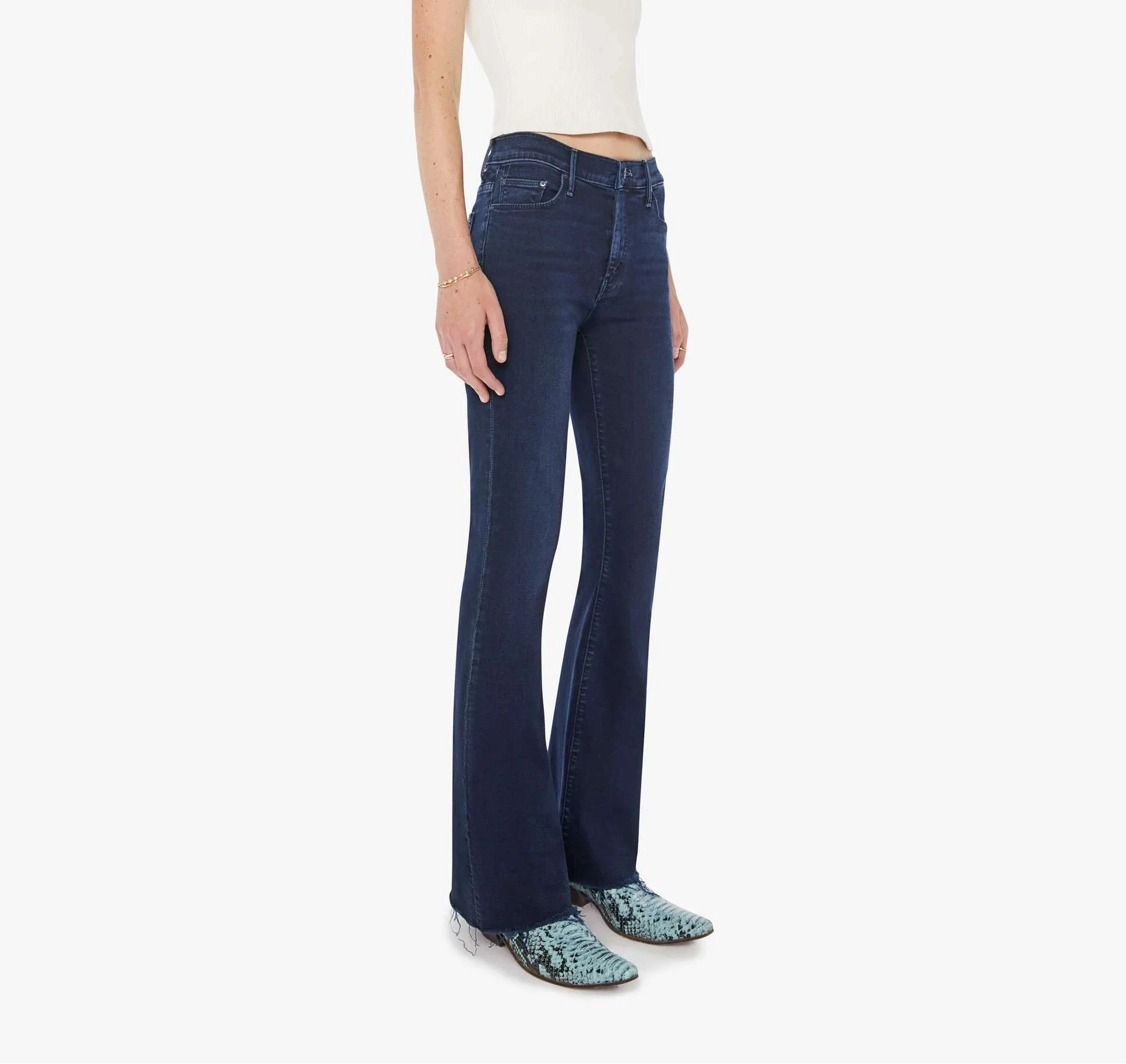Weekender Fray Chip On My Shoulder-Denim-Uniquities