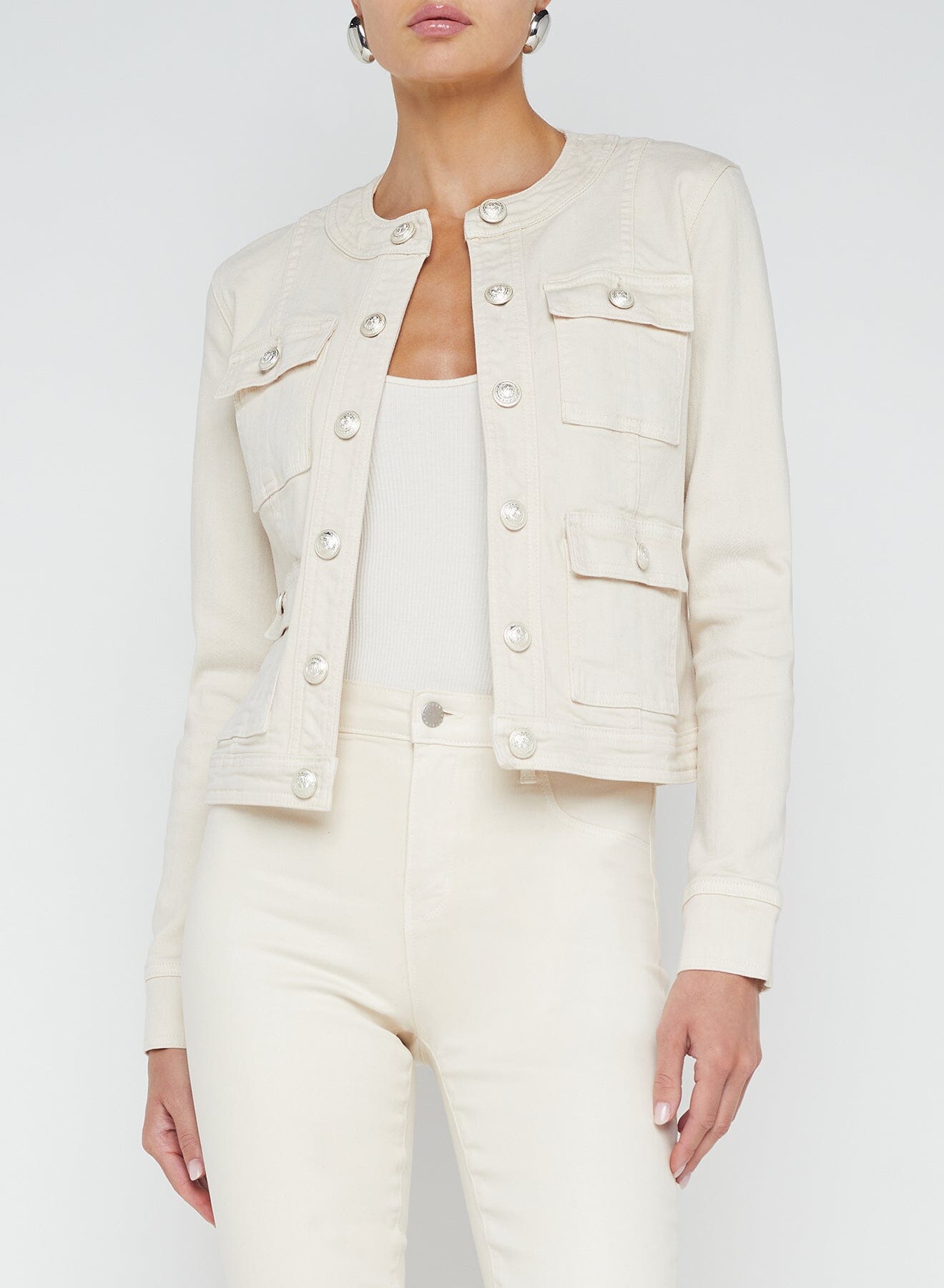 Yari Collarless Jacket-Jackets-Uniquities