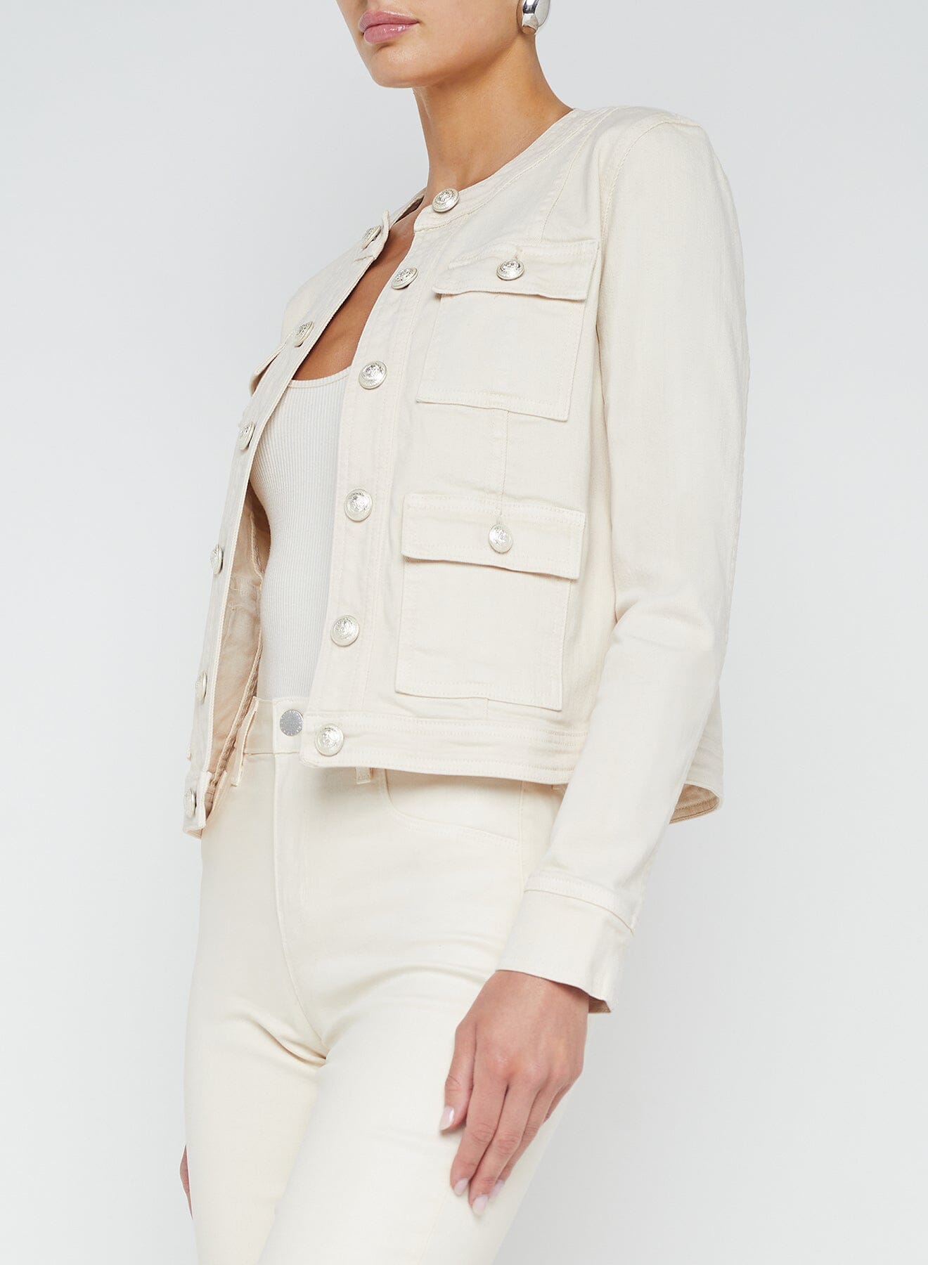 Yari Collarless Jacket-Jackets-Uniquities