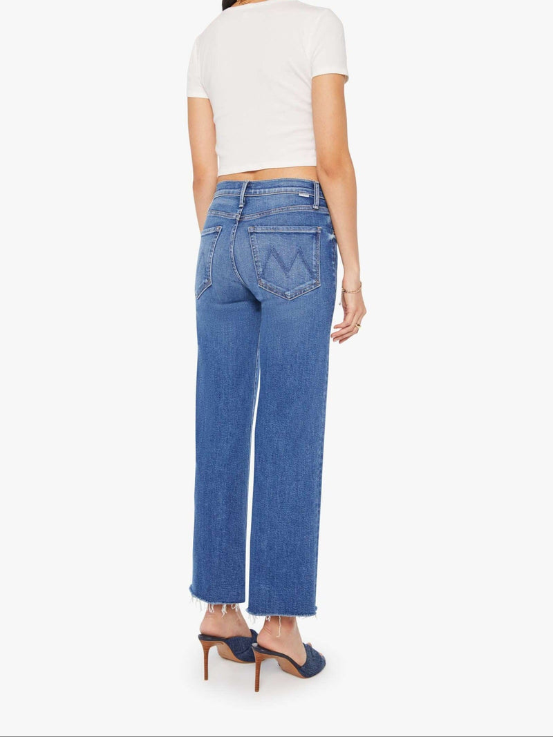 The Mid Rise Rambler Zip Ankle Fray Jeans-Denim-Uniquities