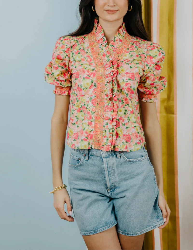 Zuri Top Short Sleeve-Tops/Blouses-Uniquities