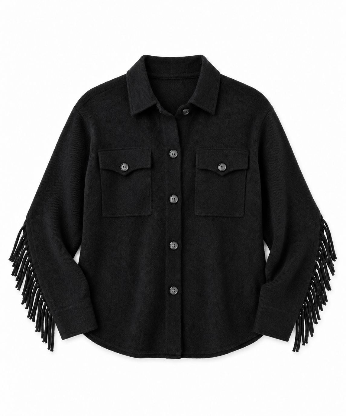 Stella Fringe Boyfriend Shirt-Tops/Blouses-Uniquities