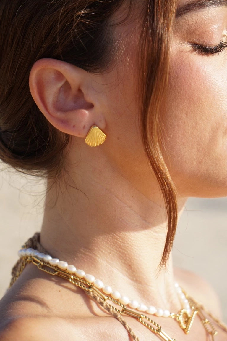 Libby Shell Drop Earrings-Jewelry-Uniquities