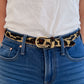 Skinny Leopard Calf Hair Belt-Accessories-Uniquities