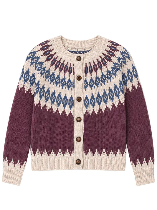 Fairisle Cardigan-Sweaters-Uniquities
